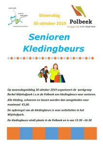 Seniorenkledingbeurs in Polbeek op 30 oktober