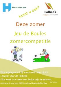 Uitnodiging jeu de boules zomercompetitie