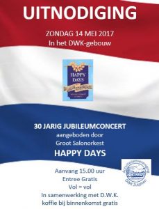 Optreden salonorkest Happy Days in het DWK-gebouw